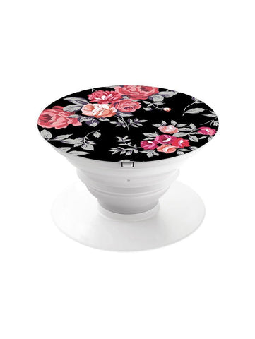 Black Floral Phone Grip with Mount