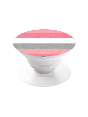 Pink Stripes Phone Grip with Mount