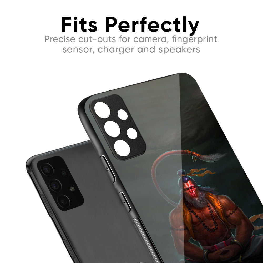 Lord Hanuman Animated Glass Case for Vivo X50 Pro