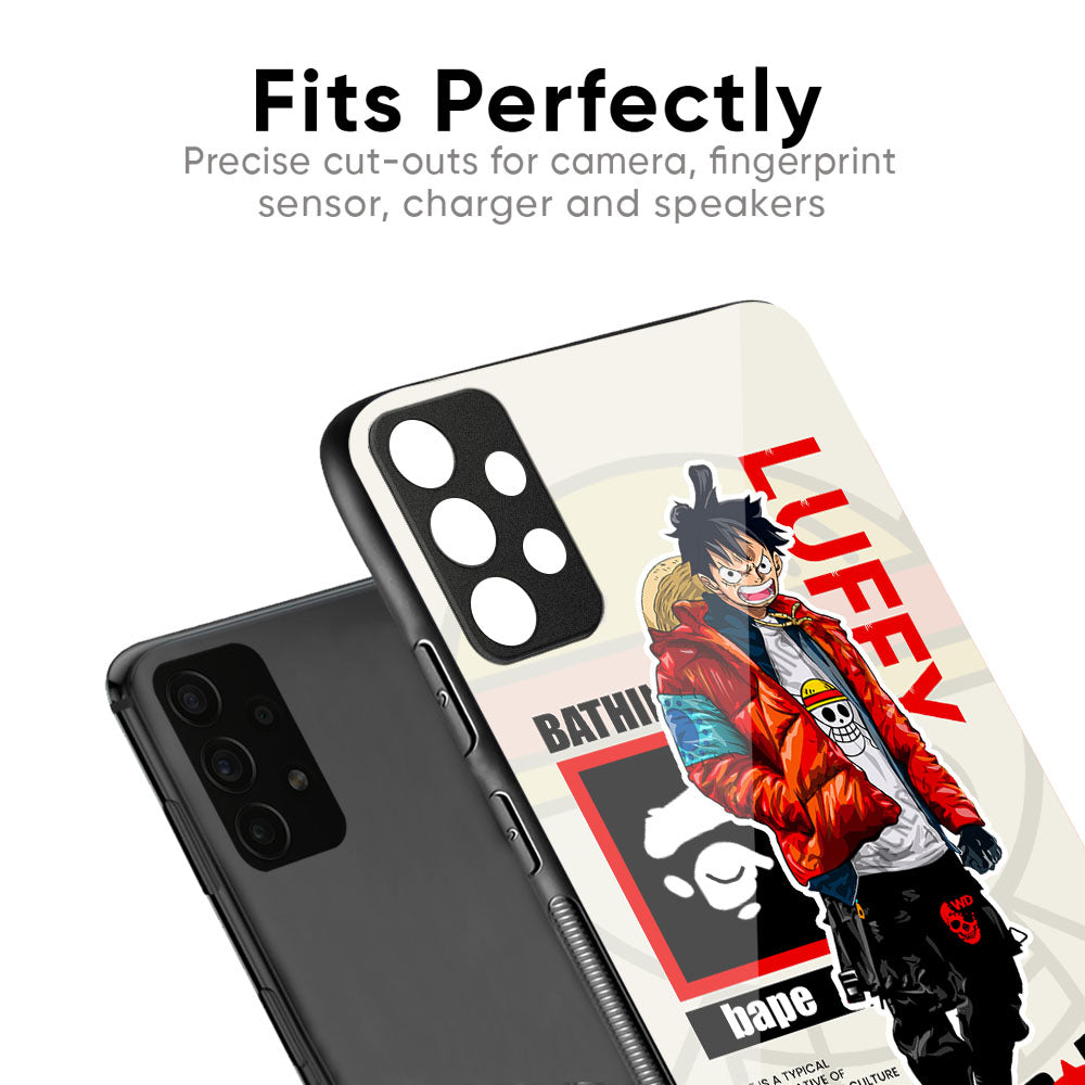 Bape Luffy Glass Case for Vivo X50 Pro