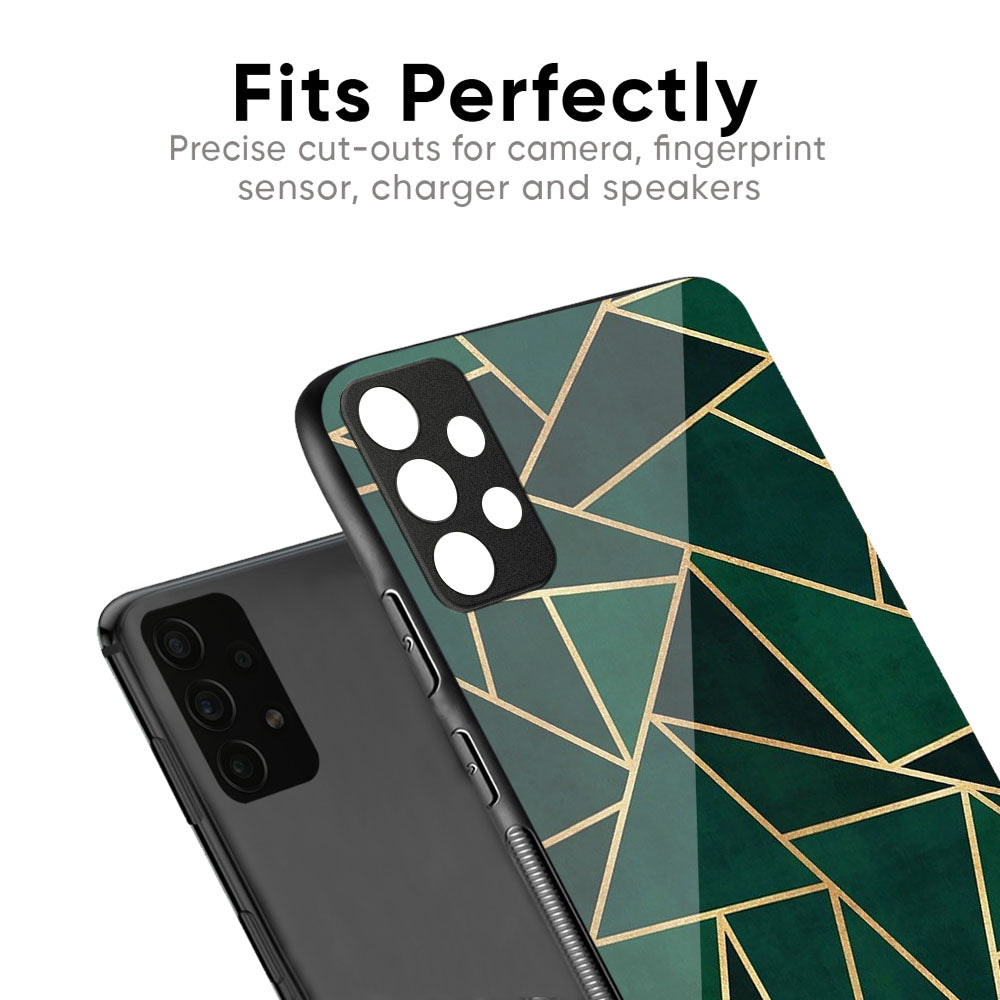 Abstract Green Glass Case For Oppo Reno5 Pro