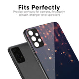 Falling Stars Glass Case For Redmi Note 10S