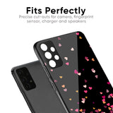 Heart Rain Fall Glass Case For Vivo V29 5G