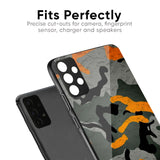 Camouflage Orange Glass Case For Redmi 10 Prime