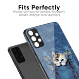 Kitty In Pocket Glass Case For Vivo V23 5G