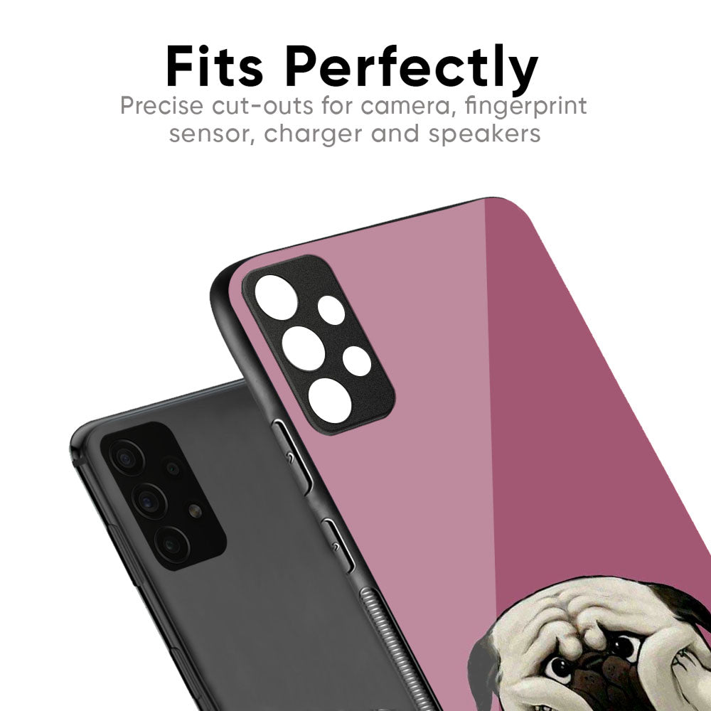 Funny Pug Face Glass Case For Vivo X50 Pro