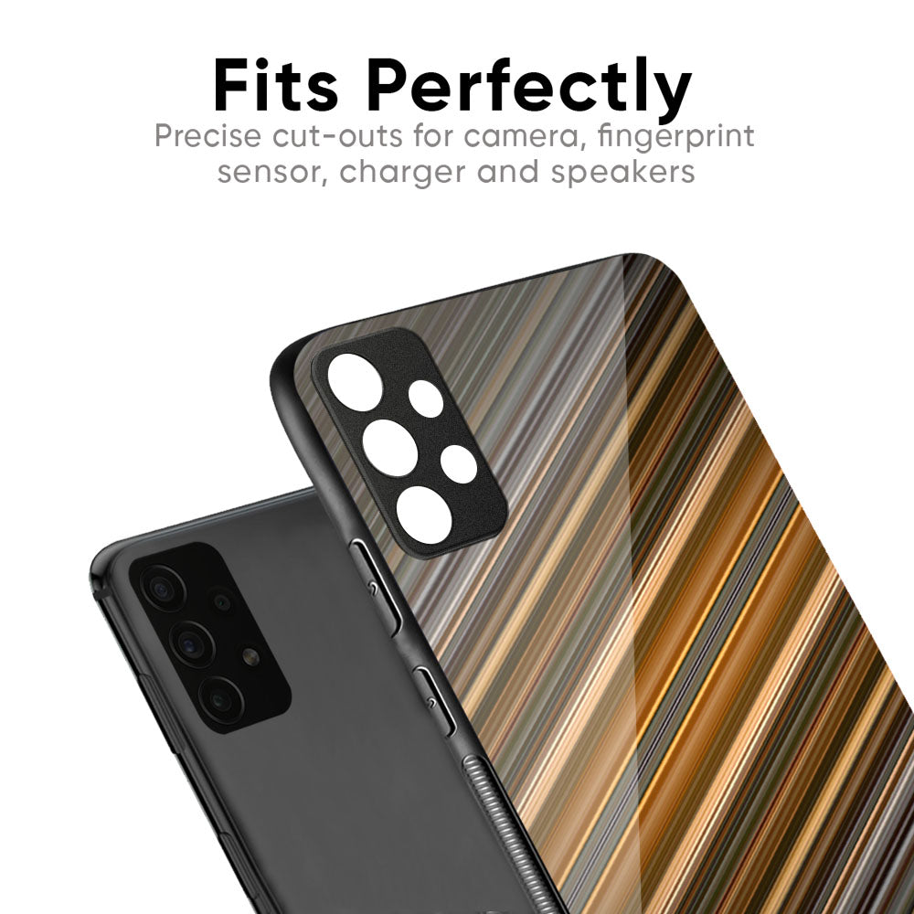 Diagonal Slash Pattern Glass Case for Vivo X50 Pro