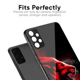 Red Angry Lion Glass Case for Redmi Note 10 Pro
