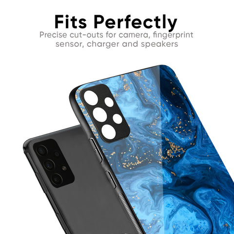 Gold Sprinkle Glass Case for Oppo F19 Pro Plus