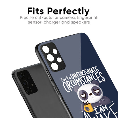 Struggling Panda Glass Case for Motorola Edge 30