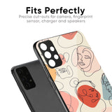 Abstract Faces Glass Case for Oppo Reno7 5G