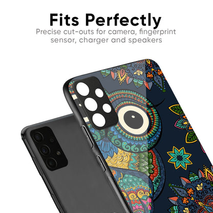 Owl Art Glass Case for Vivo X50 Pro