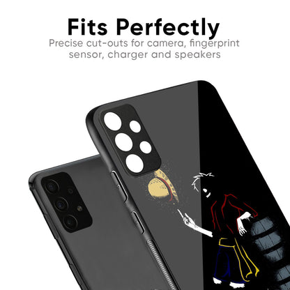 Luffy Line Art Glass Case for Redmi Note 12 5G