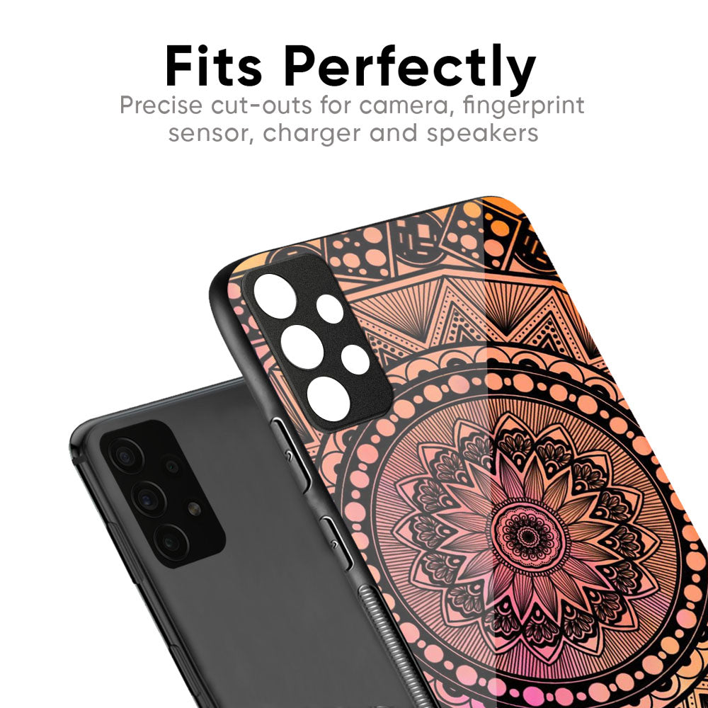 Floral Mandala Glass Case for Vivo X50 Pro
