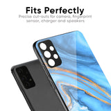 Vibrant Blue Marble Glass Case for Redmi Note 10 Pro Max