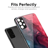 Blue & Red Smoke Glass Case for Redmi Note 11T 5G