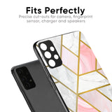 Geometrical Marble Glass Case for Realme Narzo 20 Pro