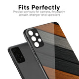 Tri Color Wood Glass Case for Oppo F17 Pro
