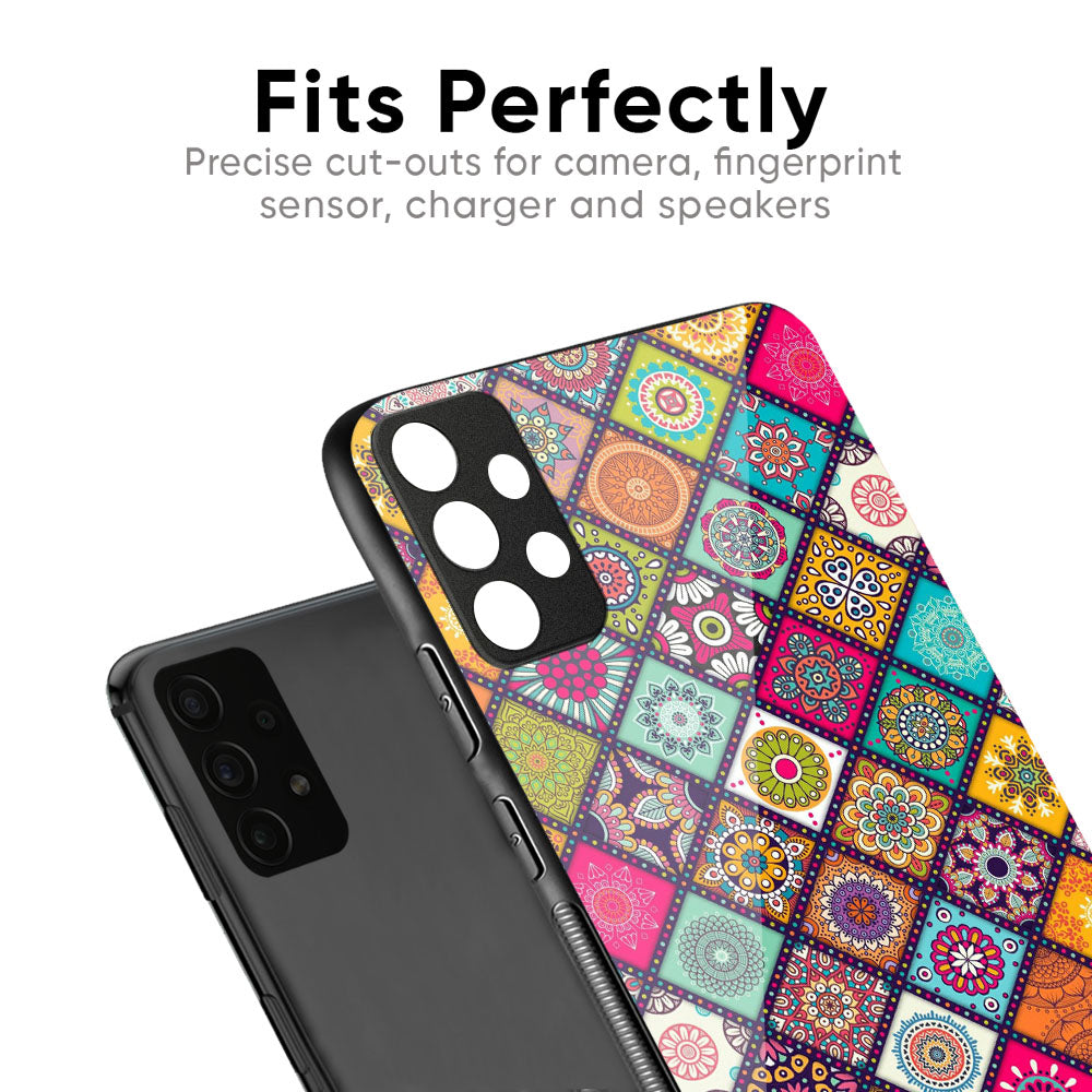Multicolor Mandala Glass Case for Vivo X50 Pro