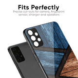 Wooden Tiles Glass Case for Redmi Note 9