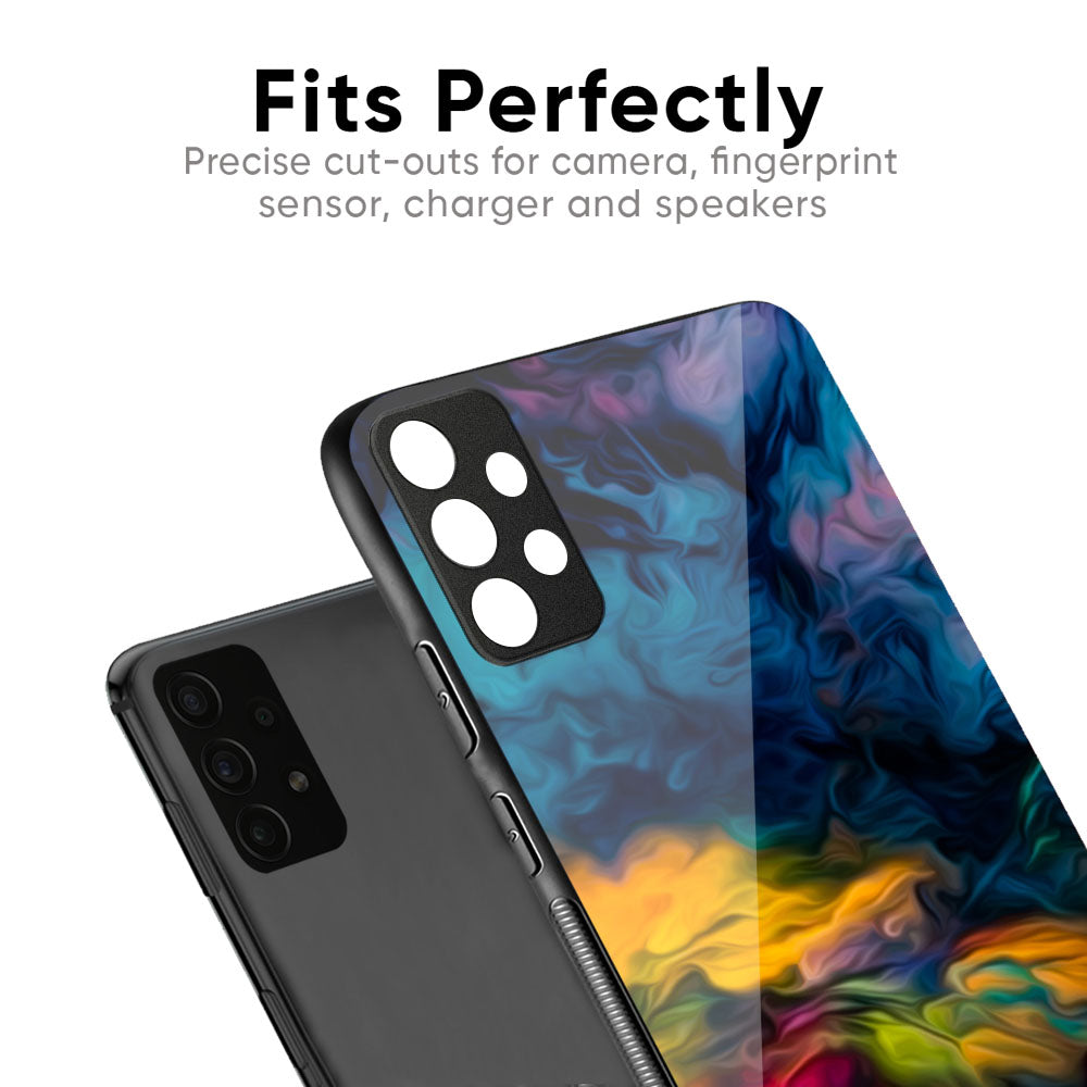 Multicolor Oil Painting Glass Case for Realme 11 5G