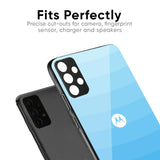 Wavy Blue Pattern Glass Case for Motorola Edge 30 Ultra