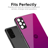 Magenta Gradient Glass Case For Motorola Edge 30