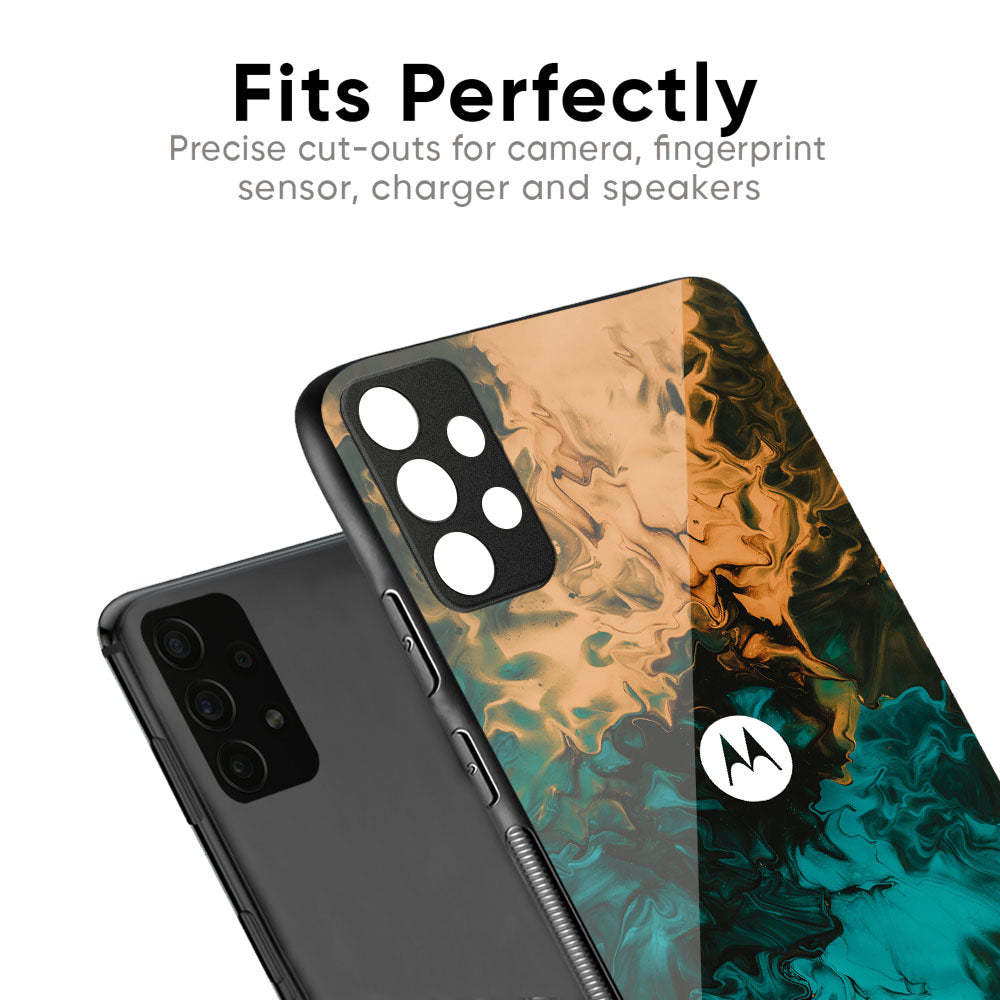 Watercolor Wave Glass Case for Motorola Edge 40 Neo