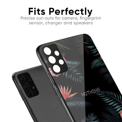 Tropical Art Flower Glass Case for Nothing Phone 1