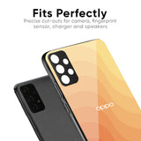 Orange Curve Pattern Glass Case for Oppo F19 Pro Plus