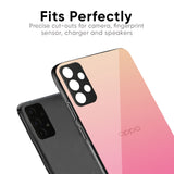 Pastel Pink Gradient Glass Case For Oppo F19 Pro Plus