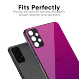 Magenta Gradient Glass Case For Oppo A16K