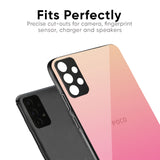 Pastel Pink Gradient Glass Case For Poco M2