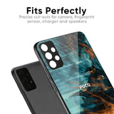 Golden Splash Glass Case for Poco X3