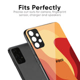 Magma Color Pattern Glass Case for Poco M4 5G