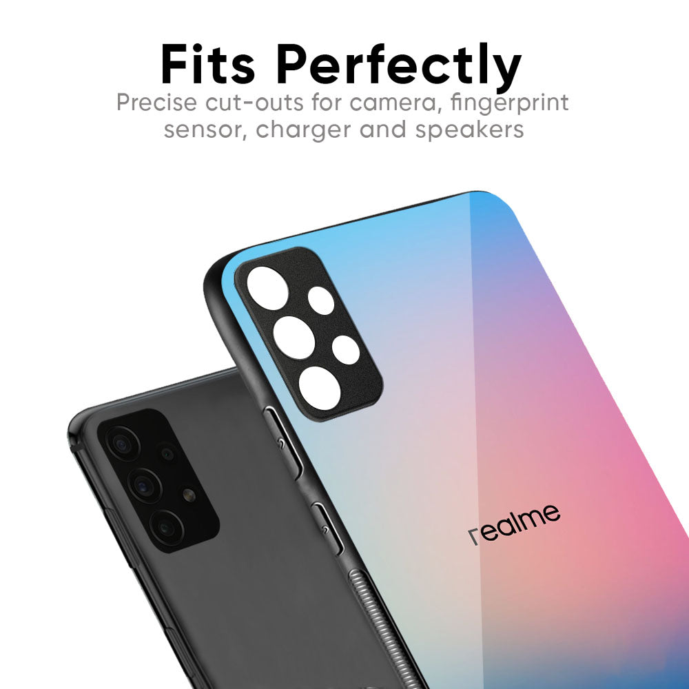 Blue & Pink Ombre Glass case for Realme 11 Pro 5G