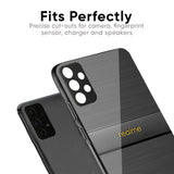 Grey Metallic Glass Case For Realme C25