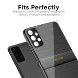 Grey Metallic Glass Case For Realme 8