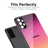 Geometric Pink Diamond Glass Case for Samsung Galaxy S22 5G