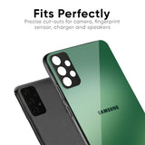 Green Grunge Texture Glass Case for Samsung Galaxy S21 FE 5G