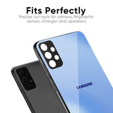 Vibrant Blue Texture Glass Case for Samsung Galaxy S24 Plus 5G