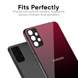 Wine Red Glass Case For Samsung Galaxy A22 5G