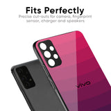 Wavy Pink Pattern Glass Case for Vivo V25 Pro