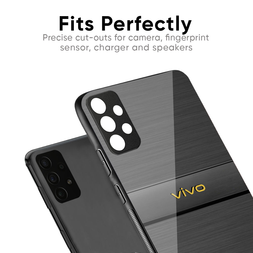 Grey Metallic Glass Case For Vivo X50 Pro