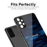 Blue Rough Abstract Glass Case for Vivo X100 Pro 5G