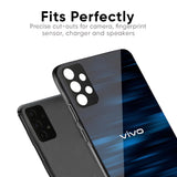 Blue Rough Abstract Glass Case for Vivo V25