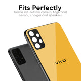 Fluorescent Yellow Glass case for Vivo X60 PRO