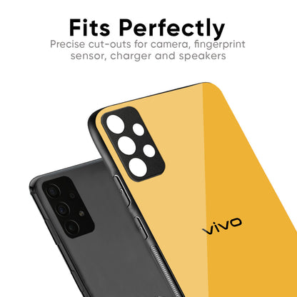 Fluorescent Yellow Glass case for Vivo X50 Pro