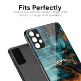 Golden Splash Glass Case for Vivo X90 Pro 5G