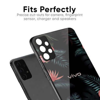 Tropical Art Flower Glass Case for Vivo V20 Pro